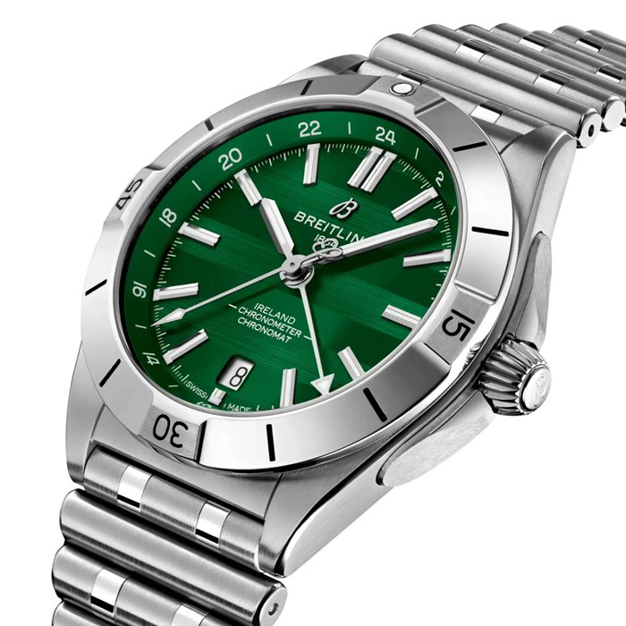 Orologio Breitling Chronomat GMT Sei Nazioni Irlanda Edizione Limitata 40 mm Uomo A323987B1L1A1 - immagine 3