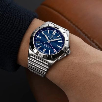 Orologio Breitling Chronomat GMT Sei Nazioni Scozia Edizione Limitata 40 mm Uomo A323986B1C1A1 - immagine 5