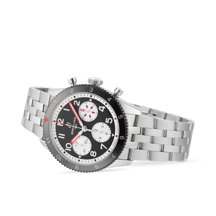 Orologio Breitling Classic AVI Chronograph 42 Mosquito in acciaio inossidabile Y233801A1B1A1 - immagine 4