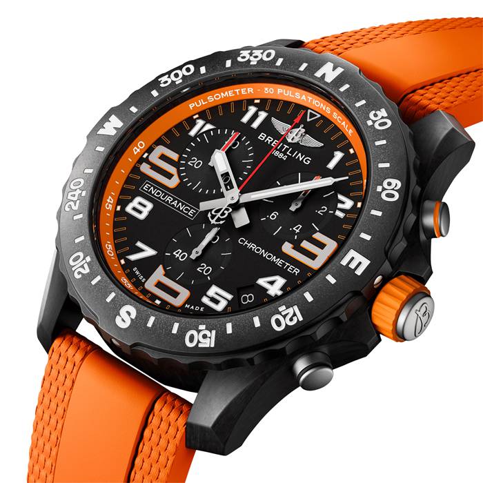 Orologio Breitling Endurance Pro 44mm Uomo Gomma Arancione X82310A51B1S2 - immagine 2