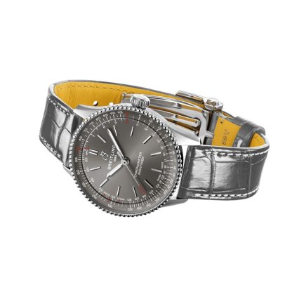Orologio Breitling Navitimer 36mm Donna Alligatore Grigio A17327381B1P1 - immagine 4