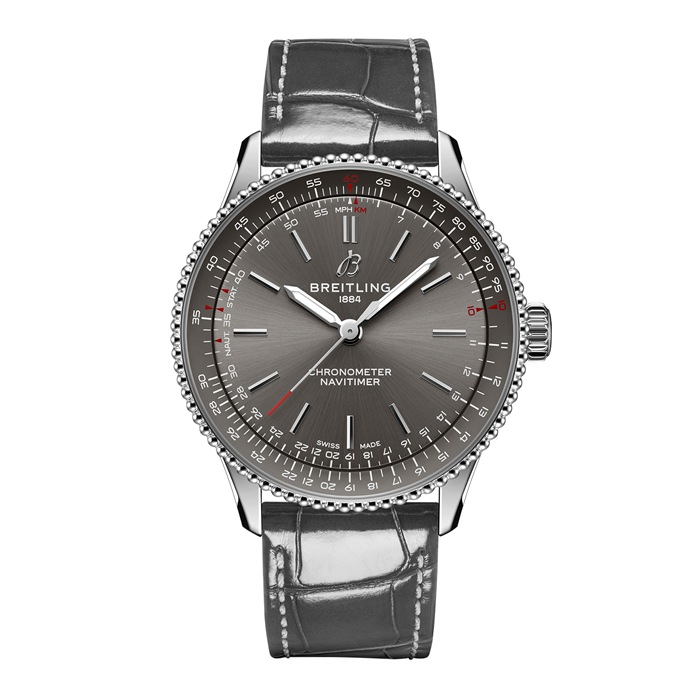 Orologio Breitling Navitimer 36mm Donna Alligatore Grigio A17327381B1P1