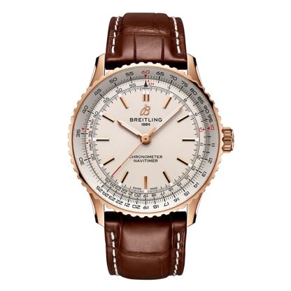 Orologio Breitling Navitimer Automatic 41mm Uomo Argento 18k Oro Rosa R17329F41G1P1