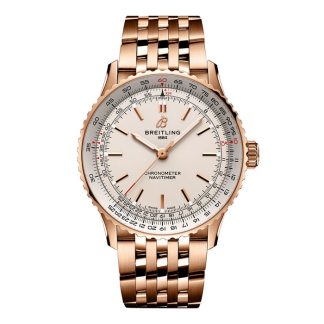 Orologio Breitling Navitimer Automatic 41mm Uomo Argento 18k Oro Rosso R17329F41G1R1