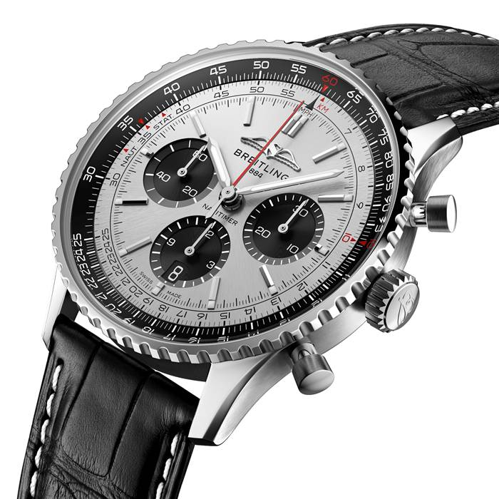 Orologio Breitling Navitimer B01 Chronograph 43 in acciaio inossidabile AB0138241G1P1 - immagine 3