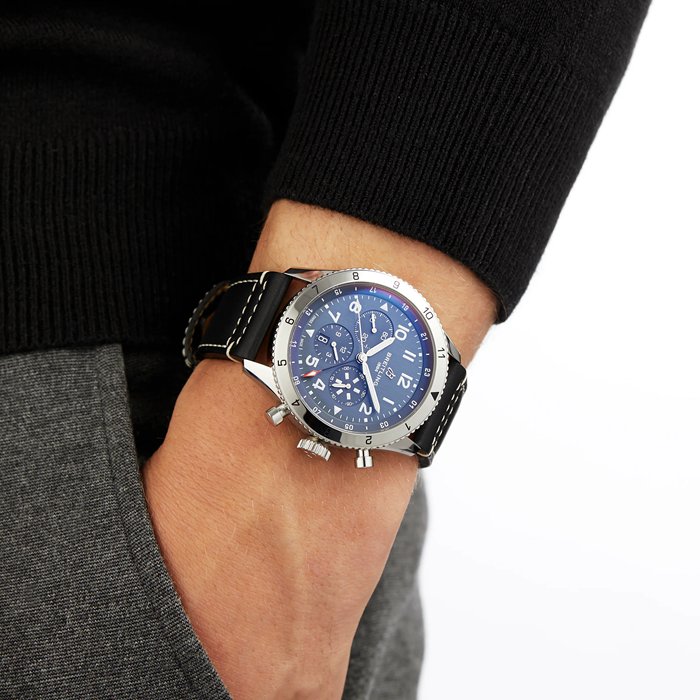 Orologio Breitling Super AVI B04 Cronografo GMT 46 Tribute to Vought F4U Corsair AB04451A1C1X1 - immagine 3