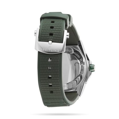 Orologio Breitling Super Chronomat Automatic 38 Verde in acciaio inossidabile e cinturino in gomma oro rosa 18ct U17356531L1S1 - immagine 4