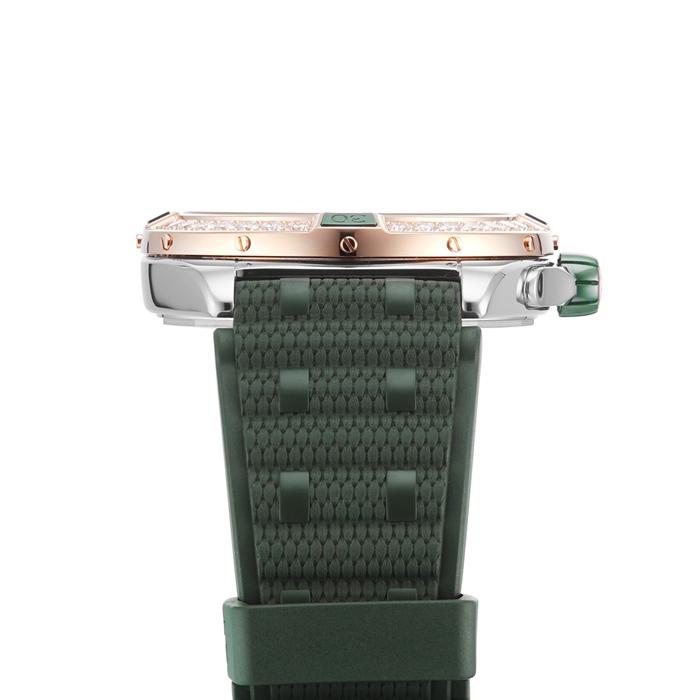 Orologio Breitling Super Chronomat Automatic 38 Verde in acciaio inossidabile e cinturino in gomma oro rosa 18ct U17356531L1S1 - immagine 5