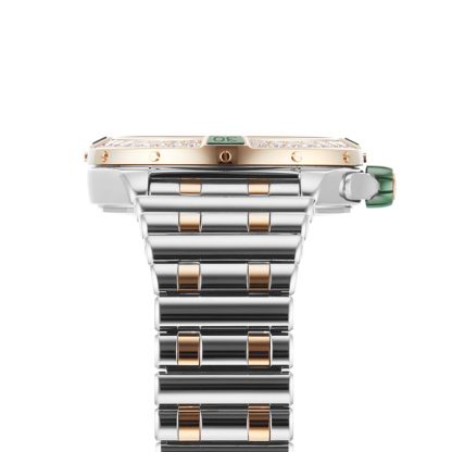 Orologio Breitling Super Chronomat Automatic 38 Verde in acciaio inossidabile e oro rosa 18 ct U17356531L1U1 - immagine 5