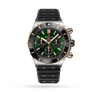 Orologio Breitling Super Chronomat B01 44 in acciaio inossidabile e cinturino in gomma oro rosso 18k UB0136251L1S1
