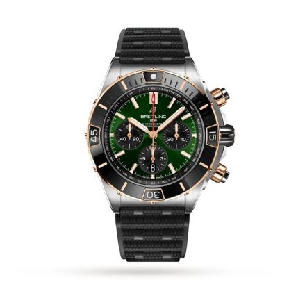 Orologio Breitling Super Chronomat B01 44 in acciaio inossidabile e cinturino in gomma oro rosso 18k UB0136251L1S1