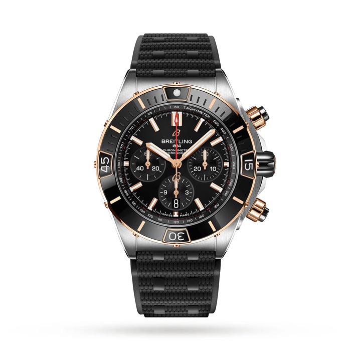 Orologio Breitling Super Chronomat B01 44 in acciaio inossidabile e oro rosso 18k UB0136251B1S1