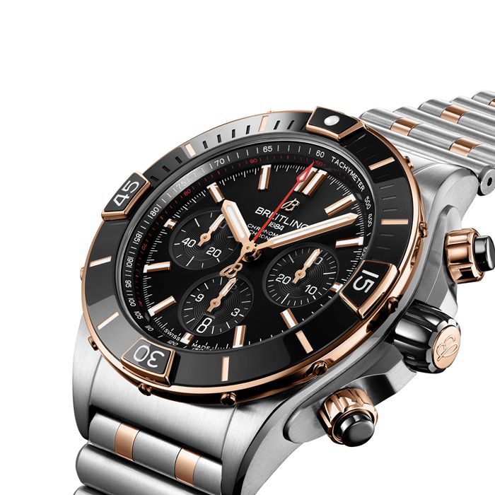 Orologio Breitling Super Chronomat B01 44 in acciaio inossidabile e oro rosso 18k UB0136251B1U1 - immagine 2