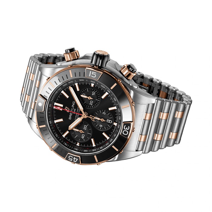 Orologio Breitling Super Chronomat B01 44 in acciaio inossidabile e oro rosso 18k UB0136251B1U1 - immagine 3