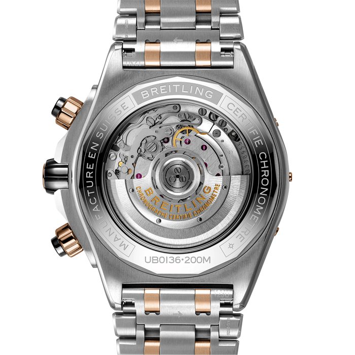 Orologio Breitling Super Chronomat B01 44 in acciaio inossidabile e oro rosso 18k UB0136251B1U1 - immagine 4