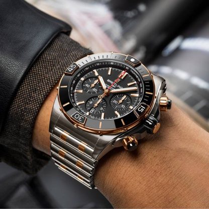 Orologio Breitling Super Chronomat B01 44 in acciaio inossidabile e oro rosso 18k UB0136251B1U1 - immagine 5