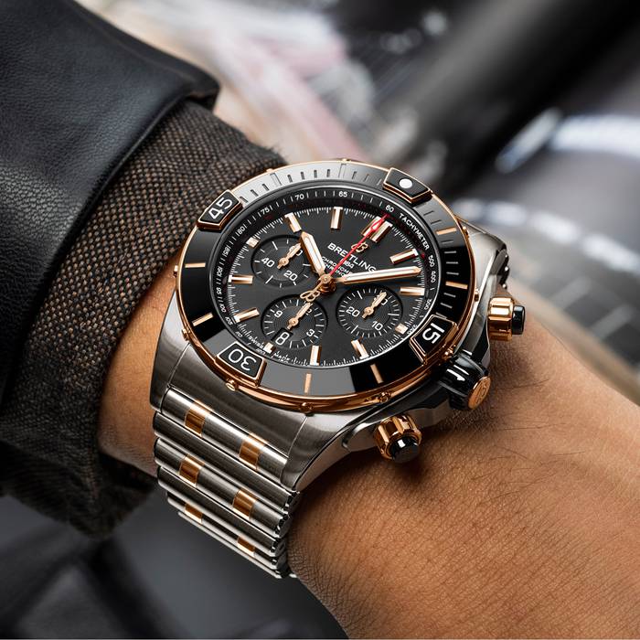 Orologio Breitling Super Chronomat B01 44 in acciaio inossidabile e oro rosso 18k UB0136251B1U1 - immagine 5
