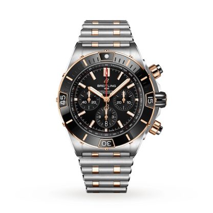 Orologio Breitling Super Chronomat B01 44 in acciaio inossidabile e oro rosso 18k UB0136251B1U1
