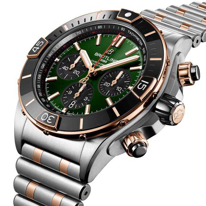 Orologio Breitling Super Chronomat B01 44 in acciaio inossidabile e oro rosso 18k UB0136251L1U1 - immagine 2