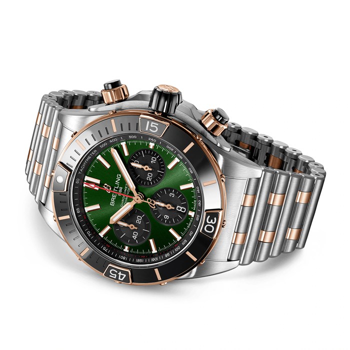 Orologio Breitling Super Chronomat B01 44 in acciaio inossidabile e oro rosso 18k UB0136251L1U1 - immagine 3