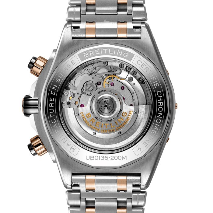 Orologio Breitling Super Chronomat B01 44 in acciaio inossidabile e oro rosso 18k UB0136251L1U1 - immagine 4