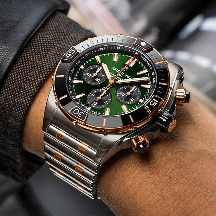 Orologio Breitling Super Chronomat B01 44 in acciaio inossidabile e oro rosso 18k UB0136251L1U1 - immagine 5