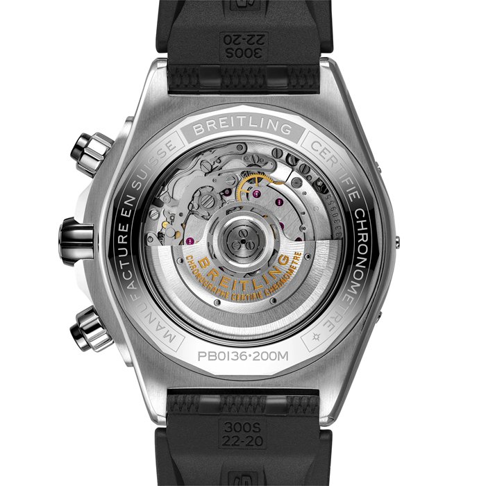 Orologio Breitling Super Chronomat B01 44 in acciaio inossidabile e platino blu ghiaccio PB0136251C1S1 - immagine 2