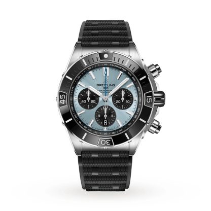 Orologio Breitling Super Chronomat B01 44 in acciaio inossidabile e platino blu ghiaccio PB0136251C1S1