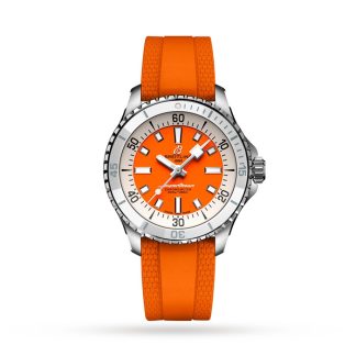 Orologio Breitling Superocean Automatic 36 in acciaio inossidabile con cinturino in gomma A17377211O1S1