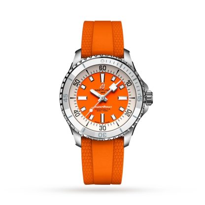 Orologio Breitling Superocean Automatic 36 in acciaio inossidabile con cinturino in gomma A17377211O1S1