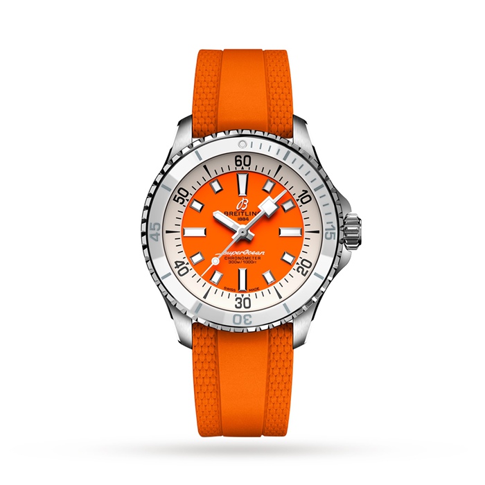 Orologio Breitling Superocean Automatic 36 in acciaio inossidabile con cinturino in gomma A17377211O1S1