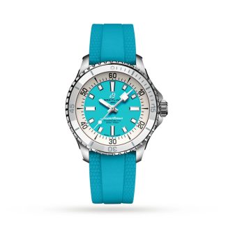 Orologio Breitling Superocean Automatic 36 in acciaio inossidabile e gomma turchese A17377211C1S1