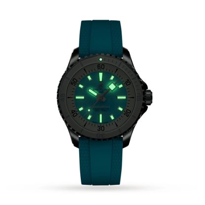 Orologio Breitling Superocean Automatic 36 in acciaio inossidabile e gomma turchese A17377211C1S1 - immagine 5