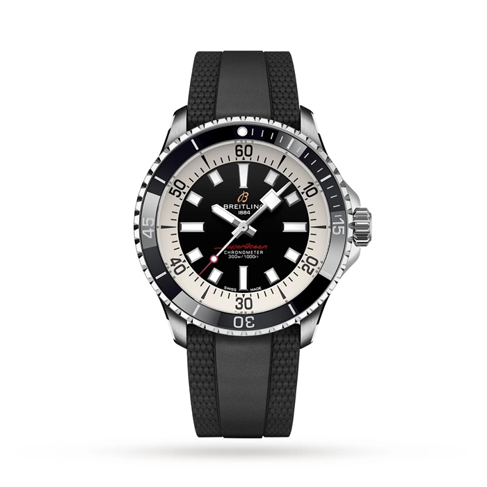 Orologio Breitling Superocean Automatic 42 Cinturino in gomma in acciaio inossidabile A17375211B1S1