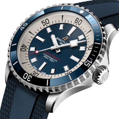 Orologio Breitling Superocean Automatic 42 Cinturino in gomma in acciaio inossidabile A17375E71C1S1 - immagine 3