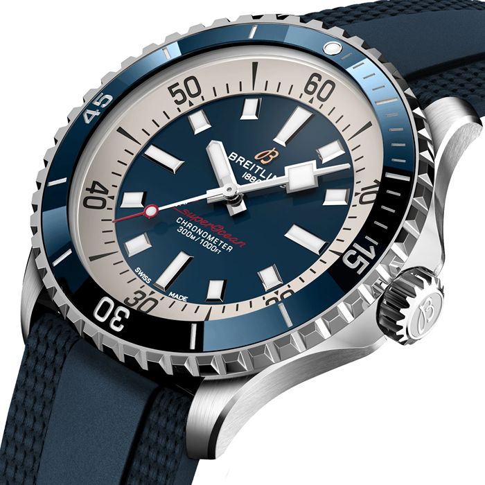 Orologio Breitling Superocean Automatic 42 Cinturino in gomma in acciaio inossidabile A17375E71C1S1 - immagine 3