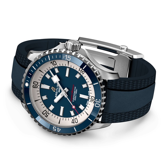 Orologio Breitling Superocean Automatic 42 Cinturino in gomma in acciaio inossidabile A17375E71C1S1 - immagine 4