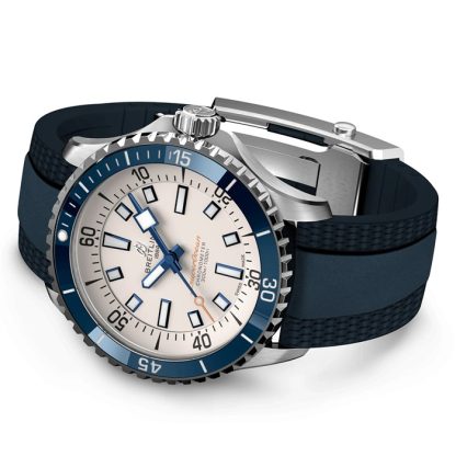 Orologio Breitling Superocean Automatic 42 Cinturino in gomma in acciaio inossidabile A17375E71G1S1 - immagine 4