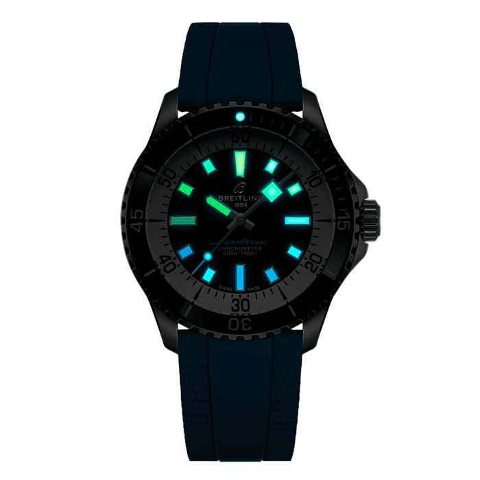 Orologio Breitling Superocean Automatic 42mm Uomo Gomma Blu A17375211B2S1 - immagine 5