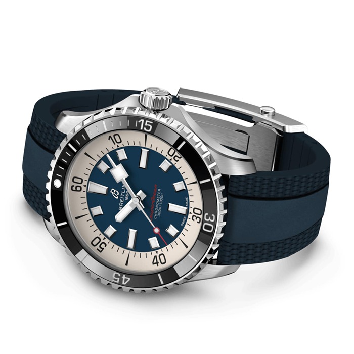 Orologio Breitling Superocean Automatic 44 Cinturino in gomma in acciaio inossidabile A17376211C1S1 - immagine 4