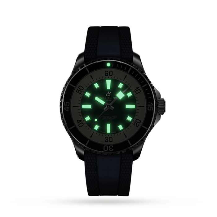 Orologio Breitling Superocean Automatic 44 Cinturino in gomma in acciaio inossidabile A17376211C1S1 - immagine 5