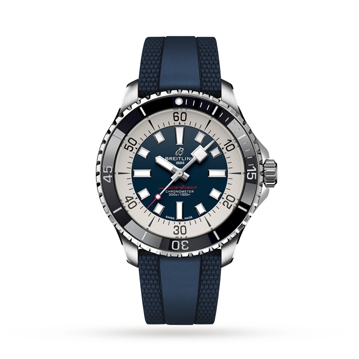Orologio Breitling Superocean Automatic 44 Cinturino in gomma in acciaio inossidabile A17376211C1S1
