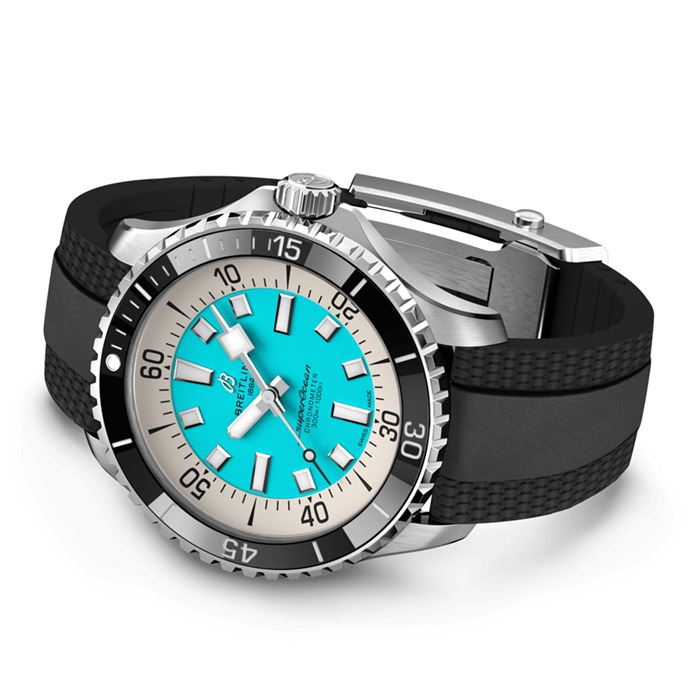 Orologio Breitling Superocean Automatic 44 Cinturino in gomma in acciaio inossidabile A17376211L2S1 - immagine 4