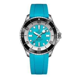 Orologio Breitling Superocean Automatic 44mm Uomo Gomma Turchese A17376211L2S2