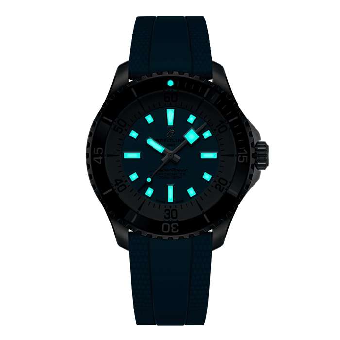 Orologio Breitling Superocean Automatic 44mm Uomo Gomma Turchese A17376211L2S2 - immagine 5