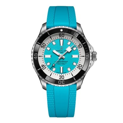 Orologio Breitling Superocean Automatic 44mm Uomo Gomma Turchese A17376211L2S2