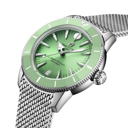Orologio Breitling Superocean Heritage Automatic 36 mm Unisex Verde A10390361L1A1 - immagine 3