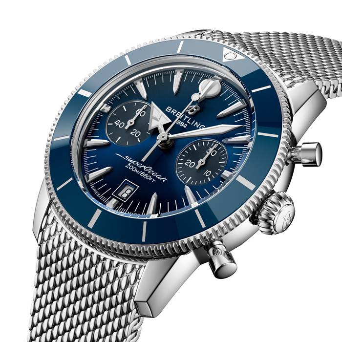 Orologio Breitling Superocean Heritage B01 Chronograph 42mm Uomo Blu AB0156161C1A1 - immagine 3