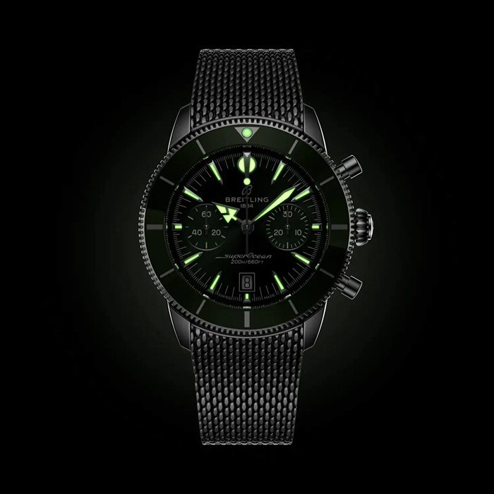 Orologio Breitling Superocean Heritage B01 Chronograph 42mm Uomo Verde AB0156361L1A1 - immagine 5