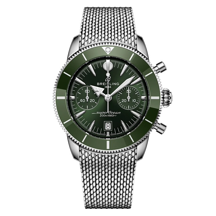 Orologio Breitling Superocean Heritage B01 Chronograph 42mm Uomo Verde AB0156361L1A1